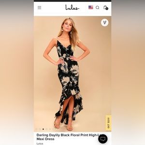 Lulus floral wedding guest dress